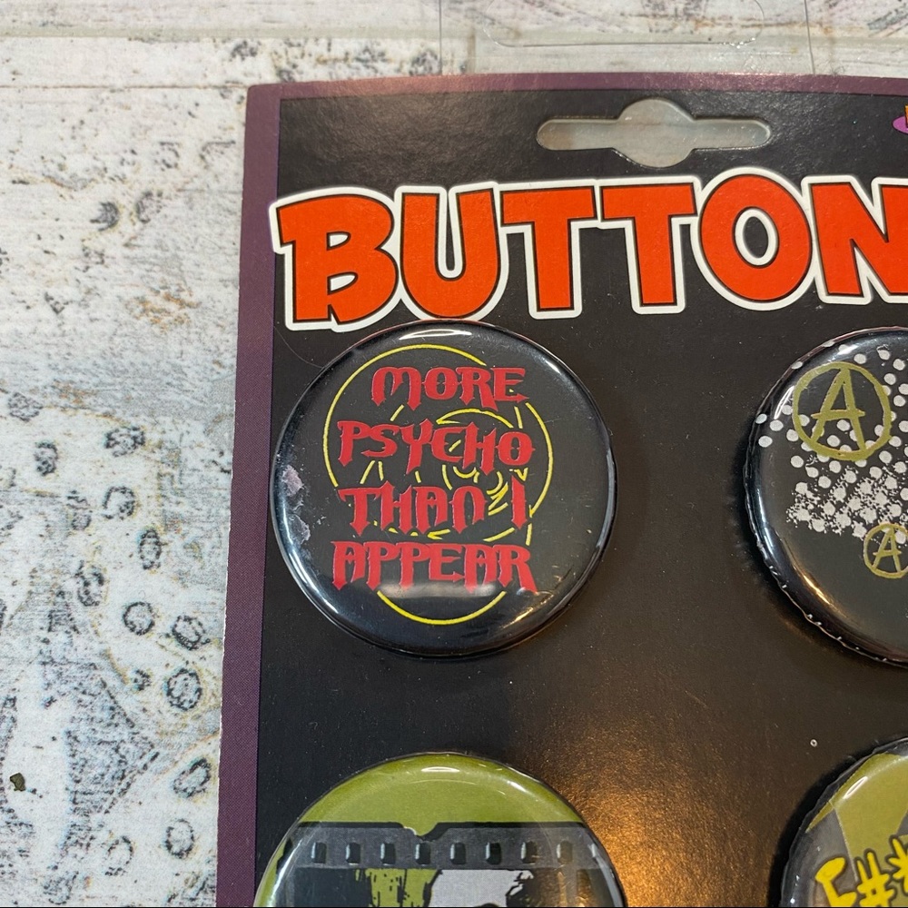 Anarchy Metal Buttons - Picture 2 of 6